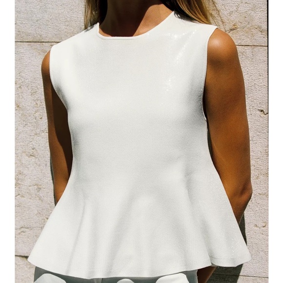 NWT ZARA 2025 collection SEQUIN KNIT PEPLUM TOP SIZE S 
🚨FIRM PRICE - Picture 8 of 16